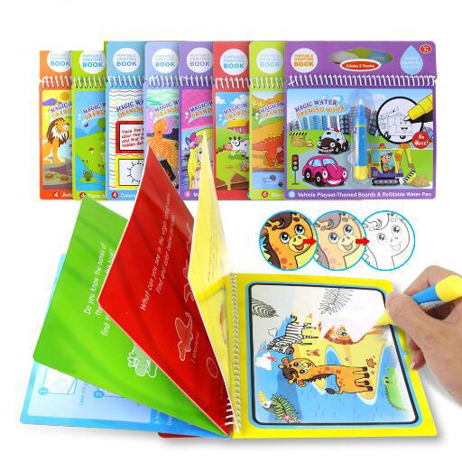 Magic Water Drawing Book Coloring Book Doodle  Magic Pen Painting Drawing Board For Kids Toys Birthday Gift